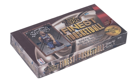 1996-97 Topps Finest Series 1 NBA Basketball Trading Cards Sealed Box (24 Packs) – Possible Kobe Bryant Rookie Cards!